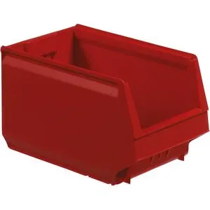 kaiserkraft Sichtlagerkasten aus Polypropylen, LxBxH 350 x 206 x 200 mm, VE 8 Stück, rot