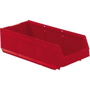 kaiserkraft Sichtlagerkasten aus Polypropylen, LxBxH 500 x 230 x 150 mm, VE 15 Stück, rot
