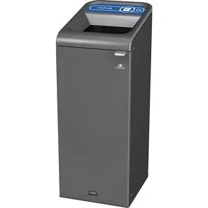 Recyclingstation Rubbermaid Configure, für Papier, 87 l, Magnetverbindung, B 495 x T 489 x H 975 mm, blau