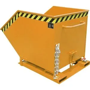 Späne-Kippmulde, Volumen 600 Liter, gelborange eurokraft pro