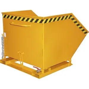 Späne-Kippmulde, Volumen 1000 Liter, gelborange eurokraft pro