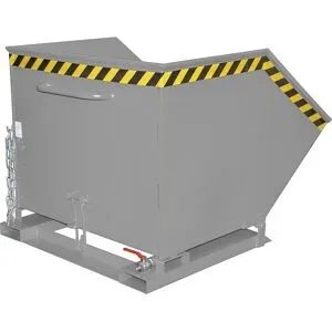Späne-Kippmulde, Volumen 1000 Liter, mausgrau eurokraft pro