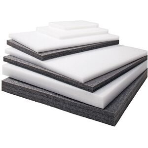 Schaumplatte, aus PE, VE 20 Stk, LxB 600 x 600 mm, anthrazit, Materialstärke 50 mm, ab 5 VE ratioform