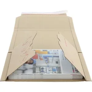 Buchverpackung Multistar, braun, LxB 330 x 270 mm, Palette mit VE 1350 Stk ratioform flow