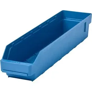 Regalkasten aus hochschlagfestem Polypropylen, blau, LxBxH 500 x 118 x 95 mm, VE 30 Stk STEMO