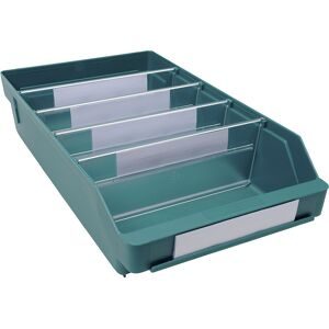 Regalkasten aus hochschlagfestem Polypropylen, grün, LxBxH 400 x 240 x 95 mm, VE 15 Stk STEMO