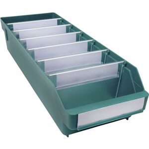 Regalkasten aus hochschlagfestem Polypropylen, grün, LxBxH 500 x 180 x 110 mm, VE 20 Stk STEMO