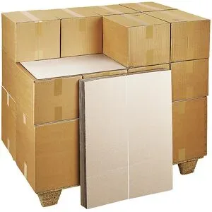 Paletten-Zwischenlagen Wellpappe, 2-wellig, LxB 1180 x 780 mm, VE 400 Stk ratioform terra