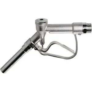 Manuelle Zapfpistole, Messing vernickelt, Dichtungen aus PTFE, mit Außengewinde 1 1/4'' Jessberger