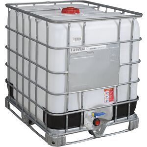 kaiserkraft IBC-Container RECOBULK, Volumen 1000 l, auf Stahlrahmen-Palette, NW Öffnung 150 mm / NW Auslauf 50 mm