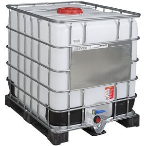 kaiserkraft IBC-Container RECOBULK, UN-Zulassung, Volumen 1000 l, auf PE-Palette, NW Öffnung 225 mm / NW Auslauf 50 mm