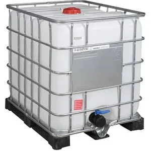 kaiserkraft IBC-Container RECOBULK, UN-Zulassung, Volumen 1000 l, auf PE-Palette, NW Öffnung 150 mm / NW Auslauf 80 mm