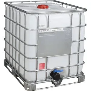 kaiserkraft IBC-Container RECOBULK, UN-Zulassung, Volumen 1000 l, auf Stahlrahmen-Palette, NW Öffnung 150 mm / NW Auslauf 80 mm