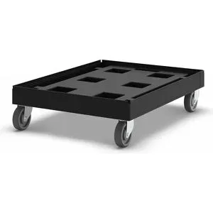 Transportroller, schwarz, aus Recycling-Material, 500 kg Tragkraft eurokraft basic