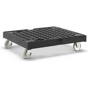 Rollplatte, 500 kg Traglast, aus Recycling-Material, schwarz eurokraft basic