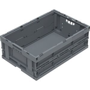 kaiserkraft Faltbox aus recyceltem Regenerat, ohne Deckel, Volumen 41 l