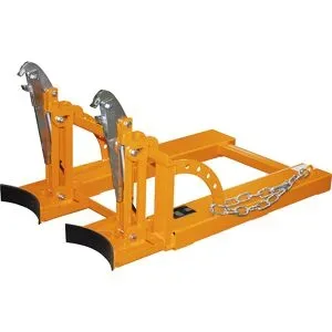 Bauer Fasslifter RS 60-II, für Stapler, 2x 60-l-Fässer, L 1050 x B 650 x H 460 mm, bis 200 kg, Stahl, Gelborange
