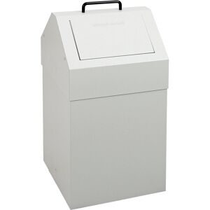 kaiserkraft Wertstoffbehälter mit Einwurfklappe, Volumen 45 l, BxHxT 320 x 650 x 310 mm, stationär, grau RAL 7035