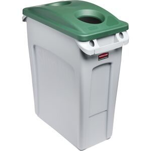 Wertstoffsammler SLIM JIM®, Volumen 60 l, Doseneinwurf, rund, grau Rubbermaid