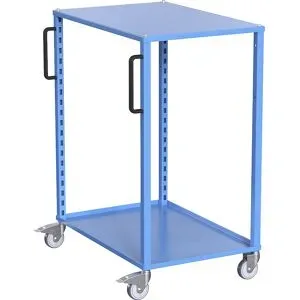 Euro-Transportwagen CustomLine, für Behälter-LxB 600 x 800 mm, ohne Kästen, blau eurokraft pro