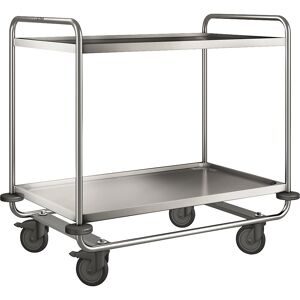 BLANCO Edelstahl-Servierwagen, mit 2 Etagen, 200 kg Traglast, LxBxH 1100 x 700 x 1010 mm B.PRO