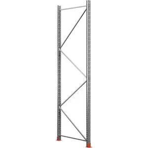 kaiserkraft Stützrahmen für Palettenregal Space, verzinkt, HxT 4000 x 800 mm, Traglast 9000 kg