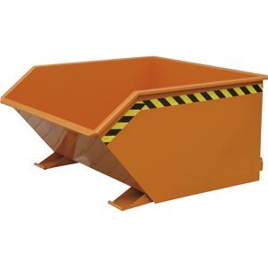 Kippbehälter, in niedriger Bauhöhe, Volumen 300 l, reinorange RAL 2004 Eichinger