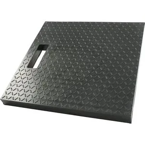 kaiserkraft Unterleg-Schutzplatte, Gummi, schwarz, LxBxH 400 x 400 x 30 mm
