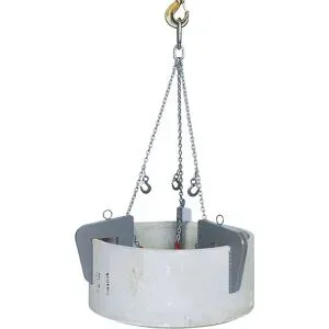 Schachtringgehänge, Greifbereich 100 - 230 mm, Tragfähigkeit 5000 kg, mit 2,90 m Kette Eichinger