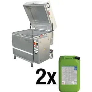 Teilewaschmaschine HTW 800 Set, mit 2 x 20 l Alustar 500, aus Edelstahl Bio-Circle