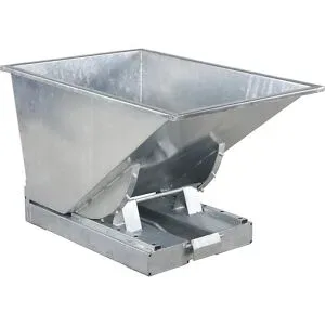 kaiserkraft Kippbehälter, Stahl, verzinkt, Volumen 0,3 m³