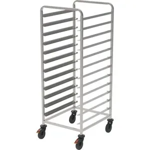 kaiserkraft Tablettwagen, mit Stoßecken, LxBxH 648 x 739 x 1641 mm