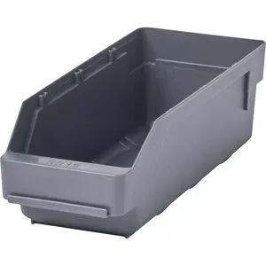 Regalkasten aus hochschlagfestem Polypropylen, grau, LxBxH 300 x 120 x 95 mm, VE 30 Stk STEMO
