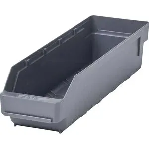 Regalkasten aus hochschlagfestem Polypropylen, grau, LxBxH 400 x 120 x 95 mm, VE 30 Stk STEMO