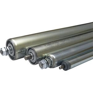 Stahl-Tragrolle, Gewindeachse M 10 x 20, Rollen-Ø 50 mm, Mantellänge 600 mm Blume