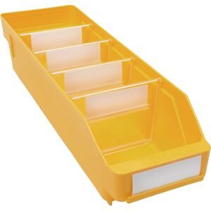 Regalkasten aus hochschlagfestem Polypropylen, gelb, LxBxH 400 x 118 x 95 mm, VE 30 Stk STEMO