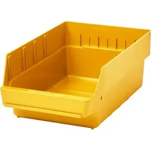 Regalkasten aus hochschlagfestem Polypropylen, gelb, LxBxH 400 x 240 x 150 mm, VE 10 Stk STEMO