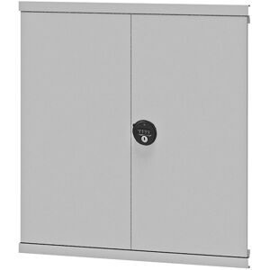 Vorsatz-Flügeltür, lichtgrau RAL 7035, Einbauhöhe 1000 mm eurokraft pro