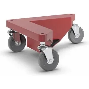 kaiserkraft Transportrolly im handlichen Kunststoffkoffer, aus Aluminium, für Lasten ohne Beine, Tragfähigkeit 100 kg je Stk, VE 4 Stk