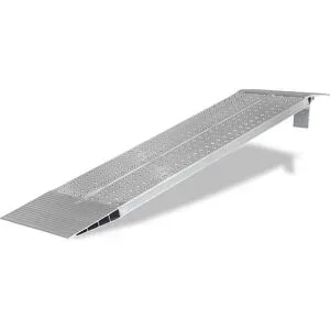 kaiserkraft Aluminium-Verladeschiene, Lauffläche gelocht, Tragfähigkeit 870 kg, Schienenbreite 600 mm