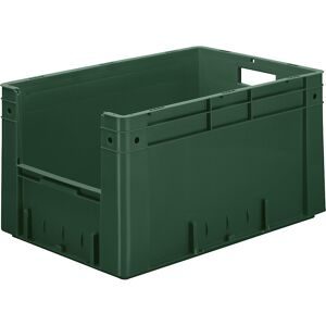 kaiserkraft Euro-Stapelbehälter mit Eingriff, Volumen 60 l, LxBxH 600 x 400 x 320 mm, VE 2 Stk, grün