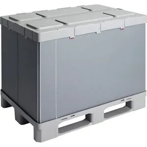kaiserkraft Palettenbox, faltbar, aus PP, Inhalt 675 l, ab 1 Stk