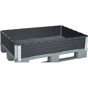 Paletten-Aufsatzrahmen, 4 Scharniere, 4 Stück, 800 x 1200 x 200 mm