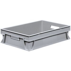 kaiserkraft Euro-Stapelbehälter, Volumen 25 l, LxBxH 600 x 400 x 145 mm, PE, grau