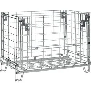 kaiserkraft Gitter-Faltbox, LxB 1200 x 800 mm, Nutzhöhe 760 mm, Stapelhöhe 910 mm