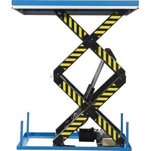 kaiserkraft Doppelscheren-Hubtisch, stationär, Tragfähigkeit 4000 kg, Betriebsspannung 230 V