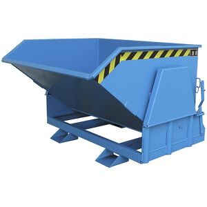 Kippbehälter, Standard-Bauhöhe, ohne Fahrwerk, Volumen 1,0 m³, lackiert blau RAL 5012 eurokraft pro
