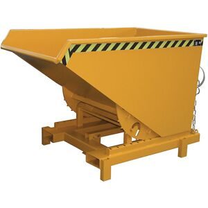 Schwerlast-Kippbehälter, Volumen 0,6 m³, Traglast 4000 kg, orange RAL 2000 eurokraft pro