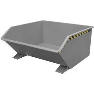 Kippbehälter, niedrige Bauform (E), Volumen 0,75 m³, mausgrau eurokraft pro