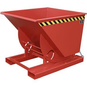 Kompakt-Kippbehälter, Volumen 0,75 m³, feuerrot eurokraft pro